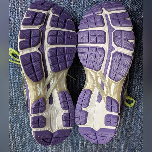 Asics Gel Kayano 21 Running Shoes, Purple Grey Green, Size Women's 9 - Picture 8 of 9